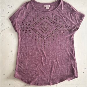 Women's Purple Studded Top